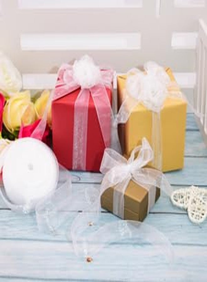 Imprint Light Purple Organza Ribbon for Gifts, 35 Meters, 1 inch Width - Image 3